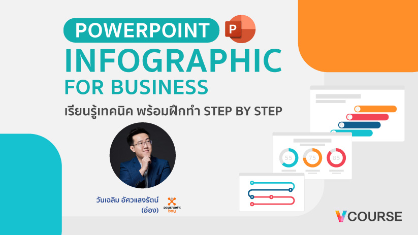 Vcourse : Powerpoint​ Infographic​ For​ Business